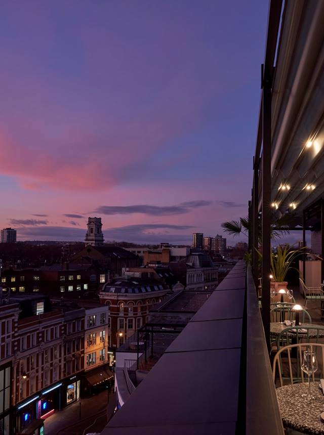 View of the city at night
